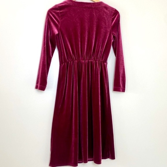 A New Day Velvet Long Sleeve V Neck Dress - Picture 13 of 13